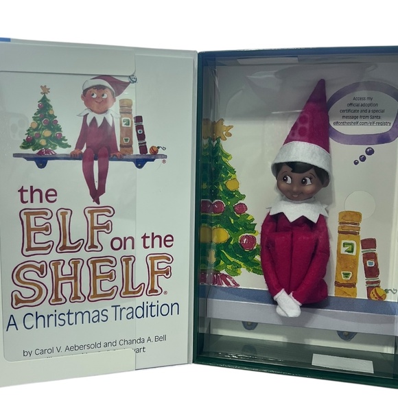 The Elf On The Shelf Brown Boy A Christmas Tradition Doll Book Hispanic Blaxican - Picture 1 of 4